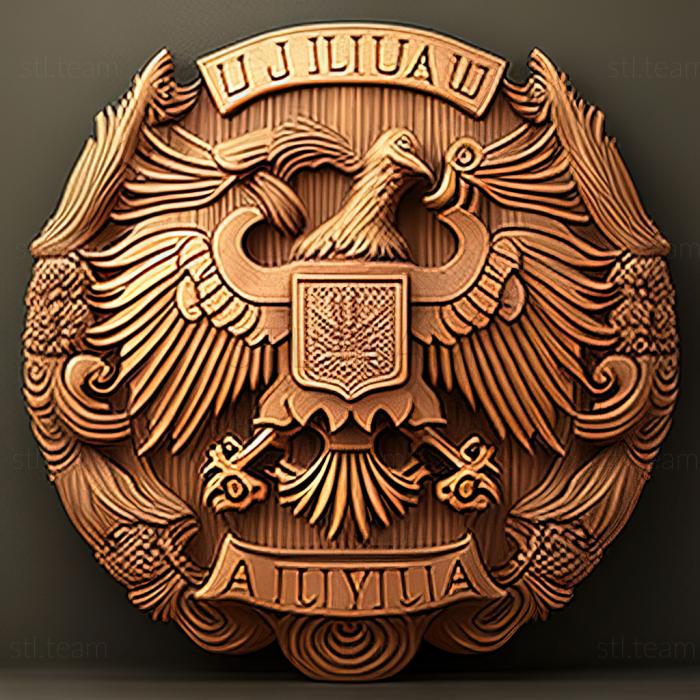 3D модель Литва Литовська Республіка (STL)